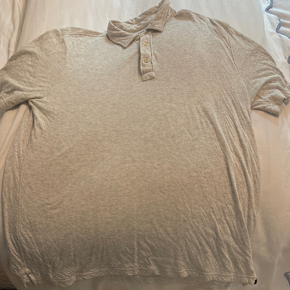Faherty Gray Polo Shirt with Relaxed Fit
